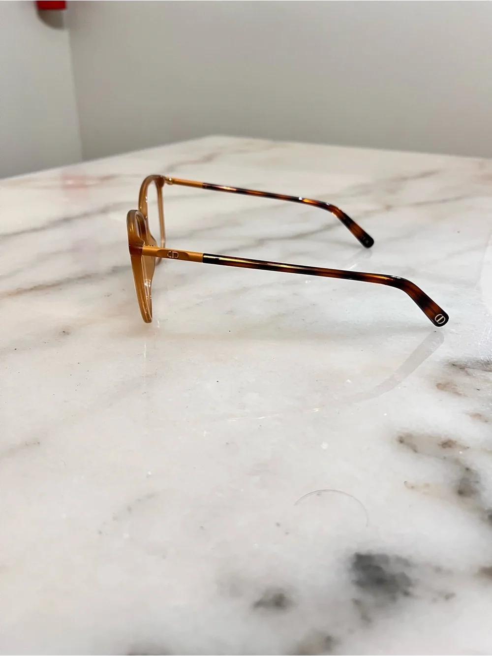 Dior Women's Amber Brown Cat-Eye Glasses